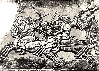Опис : Нимрудский рельеф с киммерийскими воинами